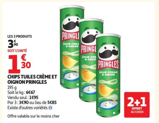 Chips Tuiles Crème Et Oignon Pringles