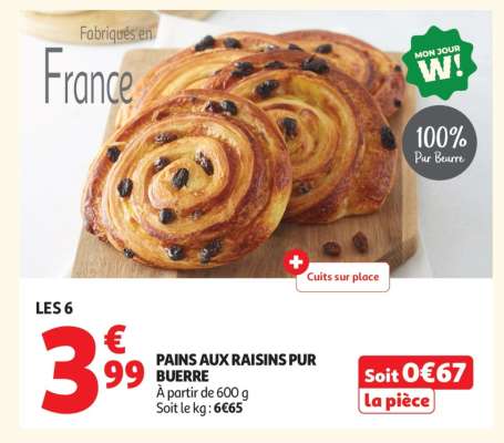 Pains Aux Raisins Pur Beurre