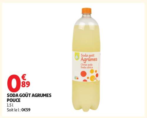 SODA GOÛT AGRUMES POUCE