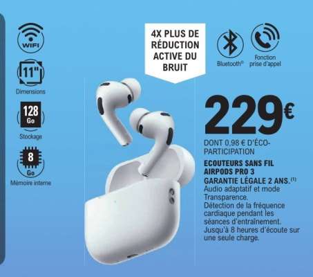 Écouteurs sans fil AirPods Pro 3