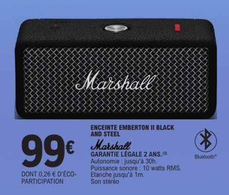ENCEINTE EMBERTON II BLACK AND STEEL