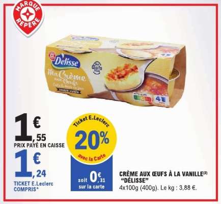 CRÈME AUX ŒUFS À LA VANILLE “DÉLISSE”
