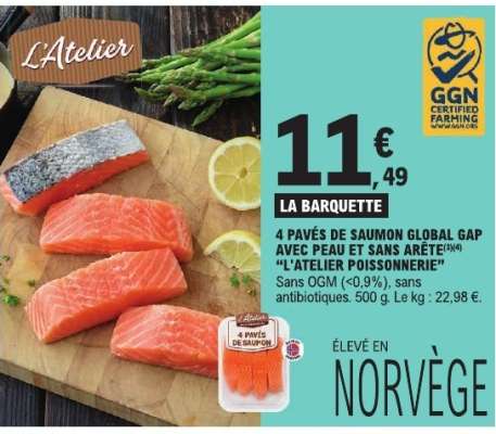 4 Pavés de Saumon