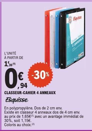 CLASSEUR-CAHIER 4 ANNEAUX