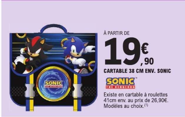 CARTABLE 38 CM ENV. SONIC