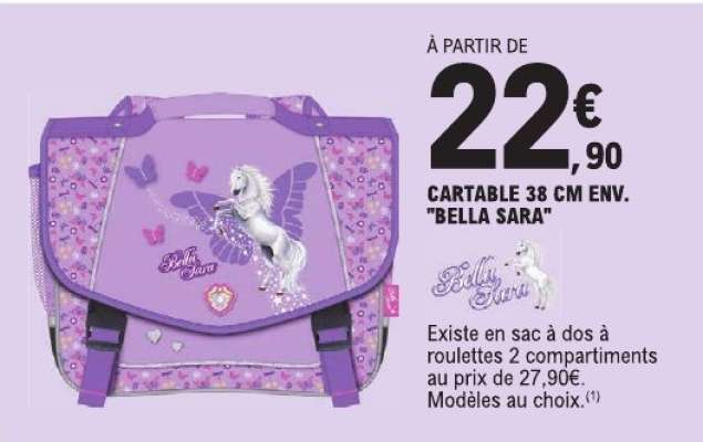CARTABLE 38 CM ENV. "BELLA SARA"