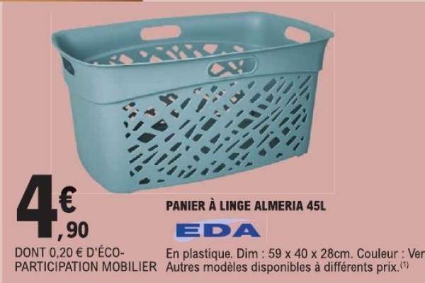 PANIER À LINGE ALMERIA 45L