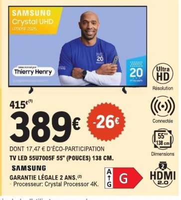 TV LED 55U7005F 55'' (POUCES) 138 CM