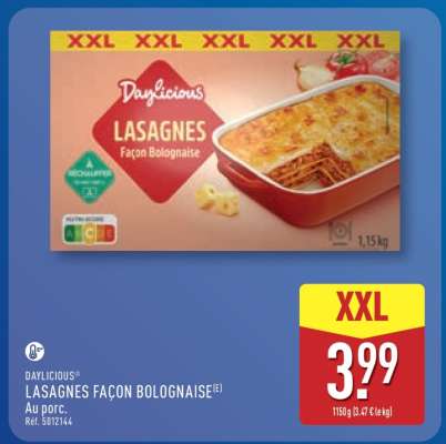 DAYLICIOUS LASAGNES FAÇON BOLOGNAISE