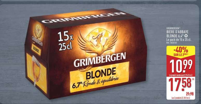 GRIMBERGEN BIÈRE D'ABBAYE BLONDE