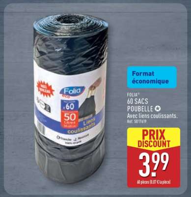 FOLIA® 60 SACS POUBELLE