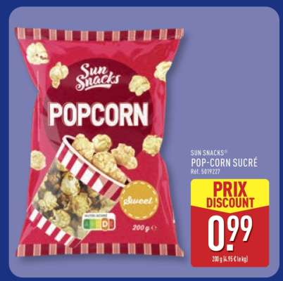 SUN SNACKS® POP CORN SUCRÉ