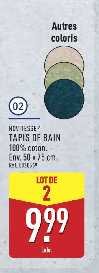NOVITESSE® TAPIS DE BAIN