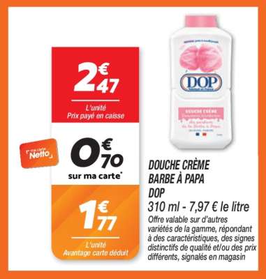 DOUCHE CRÈME BARBE À PAPA