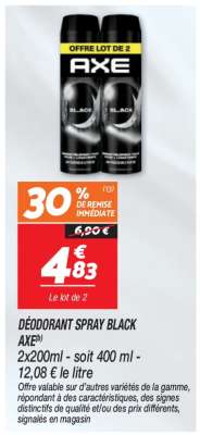 DÉODORANT SPRAY BLACK AXE