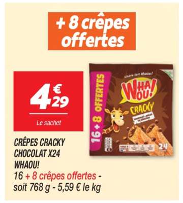 CRÊPES CRACKY CHOCOLAT X24 WHAOU!
