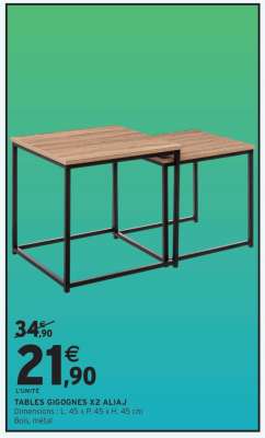 TABLES GIGOGNES X2 ALIAJ