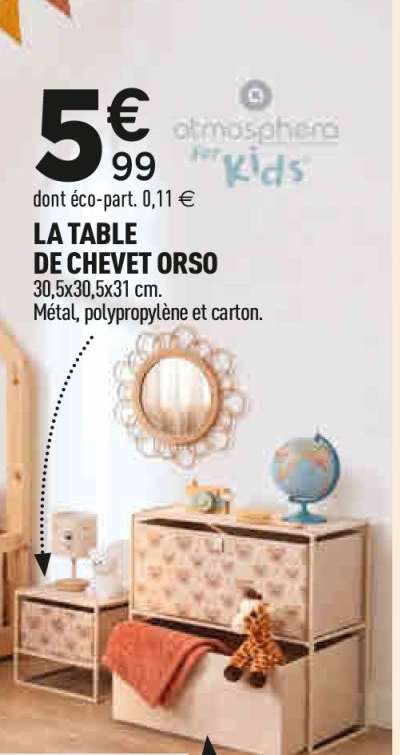 LA TABLE DE CHEVET ORSO