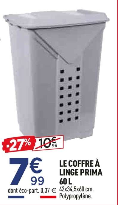 LE COFFRE À LINGE PRIMA 60 L
