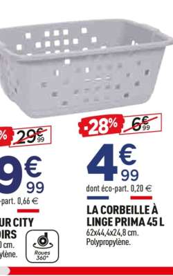 LA CORBEILLE À LINGE PRIMA 45 L