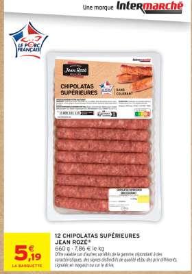 12 Chipolatas Supérieures Jean Rozé