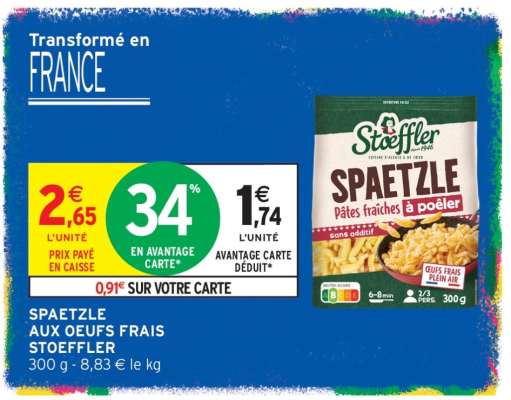 SPAETZLE AUX OEUFS FRAIS STOEFFLER