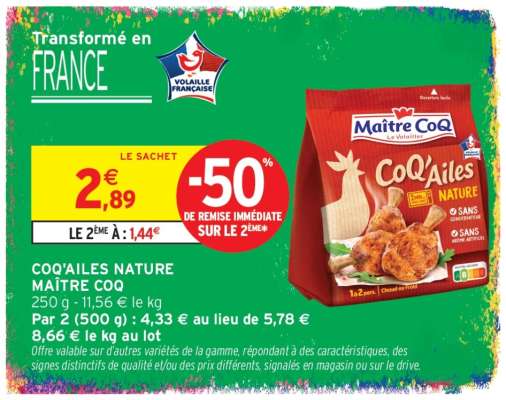 COQ'AILES NATURE MAÎTRE COQ
