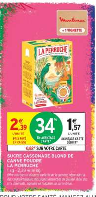 SUCRE CASSONADE BLOND DE CANNE POUDRE LA PERRUCHE