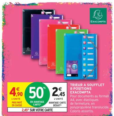 TRIEUR A SOUFFLET 8 POSITIONS EXACOMPTA