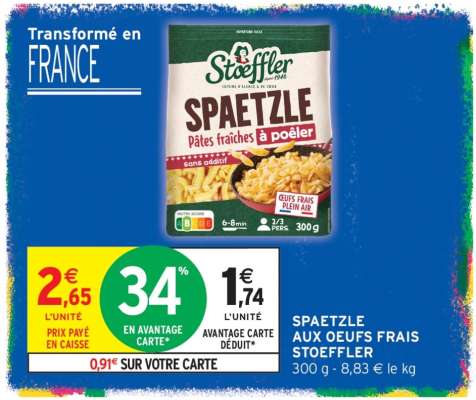 SPAETZLE AUX OEUFS FRAIS STOEFFLER