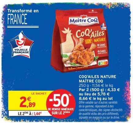 COQ'AILES NATURE MAÎTRE COQ