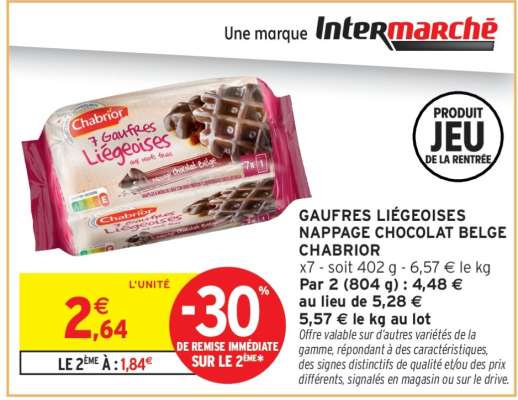 Gaufres Liégeoises Nappage Chocolat Belge Chabrior