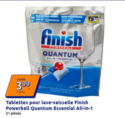Tablettes pour lave-vaisselle Finish Powerball Quantum Essential All-in-1