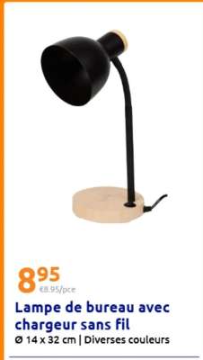 Lampe de bureau avec chargeur sans fil