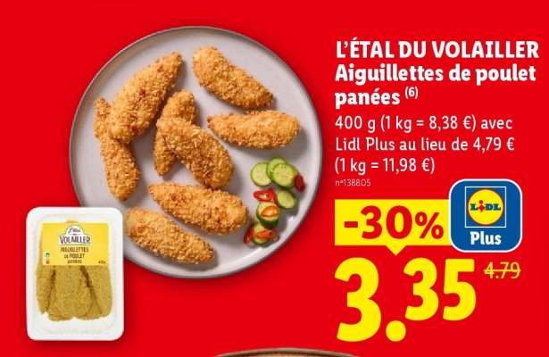 L'ÉTAL DU VOLAILLER Aiguillettes de poulet panées