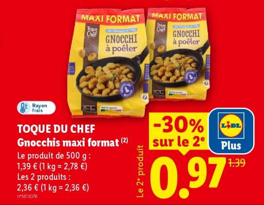TOQUE DU CHEF Gnocchis maxi format