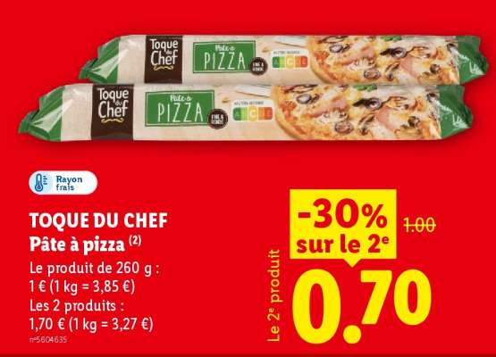 TOQUE DU CHEF Pâte à pizza