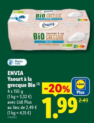 ENVIA Yaourt à la grecque Bio