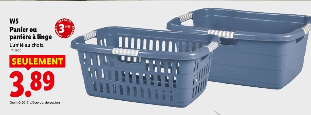 W5 Panier ou panière à linge