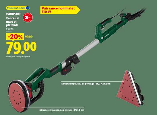 PARKSIDE Ponceuse murs et plafonds
