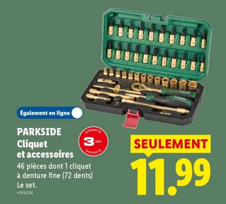 PARKSIDE Cliquet et accessoires