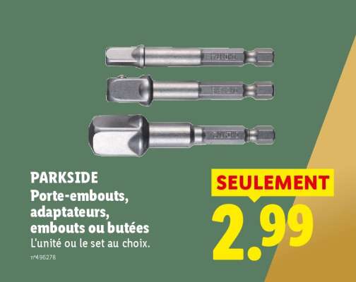 PARKSIDE Porte-embouts, adaptateurs, embouts ou butées