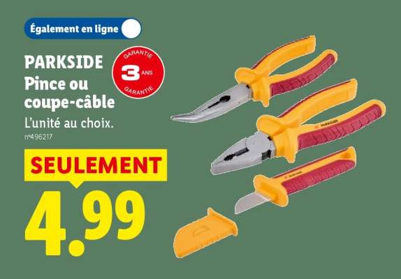PARKSIDE Pince ou coupe-câble