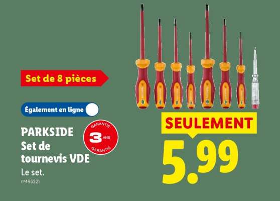 PARKSIDE Set de tournevis VDE