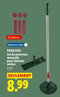 PARKSIDE Set de ponceuse manuelle pour cloisons sèches