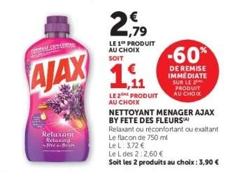 NETTOYANT MENAGER AJAX BY FETE DES FLEURS