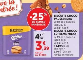 Biscuits Choco Pause Milka