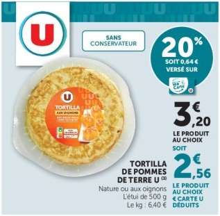 TORTILLA DE POMMES DE TERRE U