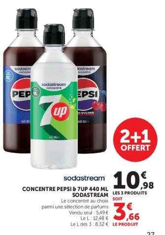 CONCENTRE PEPSI & 7UP 440 ML SODASTREAM