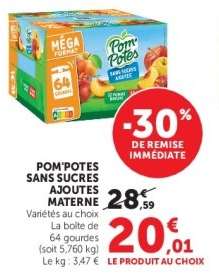 POM'POTES SANS SUCRES AJOUTES MATERNE